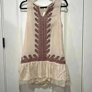 THML NWT SLEEVELESS BOHO GAUZE MINI DRESS